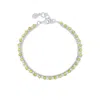 Dower & Hall Women's Peridot Faceted Bead Orissa Bracelet In Sterling Silver In Burgundy