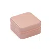 Dower & Hall Women's Pink Travel Rose Zipped Cushion Jewellery Box In Pink