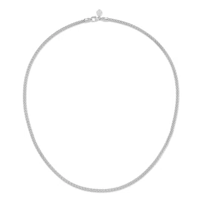 Dower & Hall Women's Popcorn Chain Necklace In Sterling Silver In Metallic