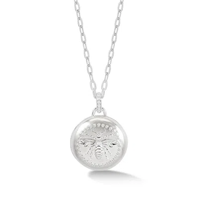 Dower & Hall Women's Queen Bee Locket In Silver In Metallic