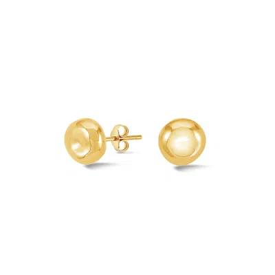 Dower & Hall Women's Round Pebble Studs In Gold