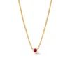 Dower & Hall Women's Ruby Round Dewdrop Pendant In Gold Vermeil In Gold