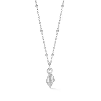 Dower & Hall Women's Seashell Narrative Chain Pendant In Sterling Silver