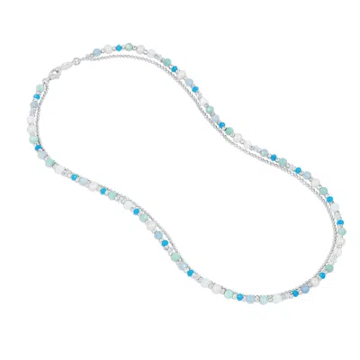 Dower & Hall Women's Serenity Orissa Necklace - Silver In Multi