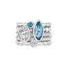 Dower & Hall Women's Serenity Twinkle Rings Stack In Sterling Silver In Metallic