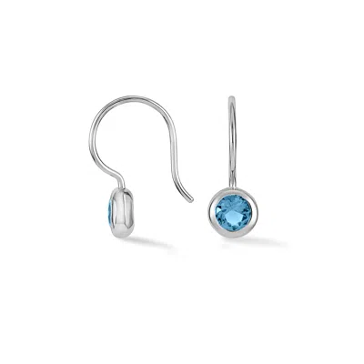 Dower & Hall Women's Silver / Blue Aquamarine Dewdrop Earrings In Sterling Silver