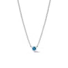 Dower & Hall Women's Silver / Blue Cobalt Blue Round Dewdrop Pendant In Sterling Silver In Multi