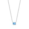 Dower & Hall Women's Silver / Blue Octagon Blue Topaz Tutti Frutti Necklace In Sterling Silver In Blue