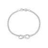 Dower & Hall Entwined Infinity Double-chain Bracelet In Metallic