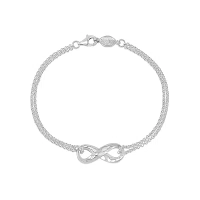 DOWER & HALL WOMEN'S SILVER ENTWINED INFINITY BRACELET