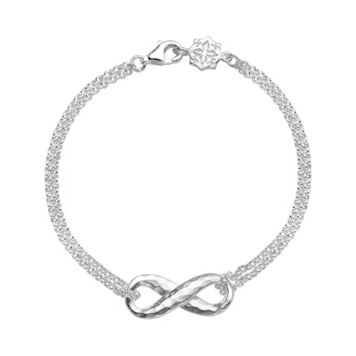 Dower & Hall Women's Silver Entwined Infinity Bracelet In Gray