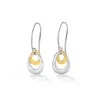 Dower & Hall Women's Silver Entwined Open Double Oval Earrings In Vermeil In Metallic