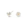 Dower & Hall Women's Silver / Gold Daisy Flower Studs In Two Tones