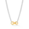 Dower & Hall Women's Silver / Gold Entwined Infinity Pendant In Two Tone In Neutral