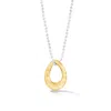 Dower & Hall Women's Silver / Gold Entwined Small Oval Pendant In Two Tone