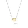 Dower & Hall Women's Silver / Gold Heart Nugget Pendant In Sterling Silver Vermeil