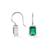 Dower & Hall Women's Silver / Green Octagon Green Garnet Earrings In Multi