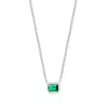 Dower & Hall Women's Silver / Green Octagon Green Garnet Tutti Frutti Necklace In Sterling Silver In Silver