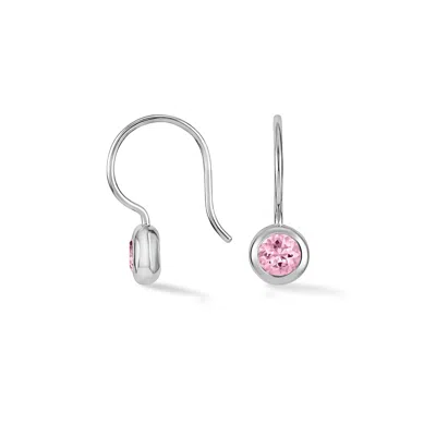 Dower & Hall Women's Silver / Pink Pink Quartz Dewdrop Earrings In Sterling Silver In Multi