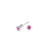 Dower & Hall Women's Silver / Pink / Purple Pink Tourmaline Orissa Studs In Sterling Silver In Metallic