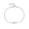 Dower & Hall Women's Silver / Pink Rose Tutti Frutti Duo Chain Bracelet In Sterling Silver In Multi