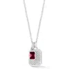 Dower & Hall Women's Silver / Red Red Garnet Octagon Humbug Necklace In Sterling Silver