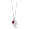 Dower & Hall Women's Silver / Red Red Garnet Twist Peardrop Necklace In Sterling Silver