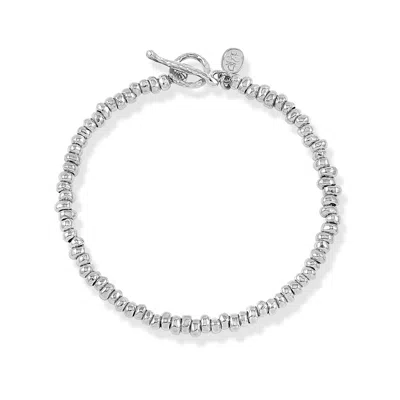 Dower & Hall Women's Silver Small Nugget Bracelet In Metallic
