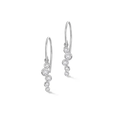 Dower & Hall Women's Silver Solid Gold & Diamonds Small Cascade Drop Earrings In Metallic