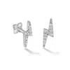 Dower & Hall Women's Silver Solid White Gold Lightning Bolt Labret Single In White