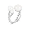 Dower & Hall Women's Silver Statement Triple Luna Pearl Ring In Silver
