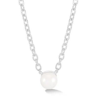 Dower & Hall Women's Silver Timeless Large White Freshwater Pearl Necklace