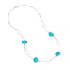 Dower & Hall Women's Silver Turquoise Gemstone & Baroque Pearl Pebble Necklace In Silver