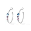 Dower & Hall Women's Tutti Frutti Array Hoop Earrings In Sterling Silver In Multi