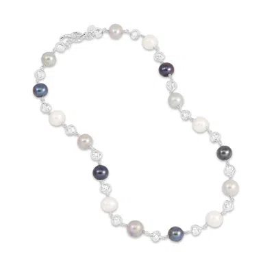Dower & Hall Women's Silver / White Nugget & Mixed Freshwater Pearl Necklace In Sterling Silver