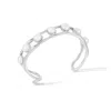 Dower & Hall Women's Silver / White Waterfall White Freshwater Pearl Chunky Bangle In Silver