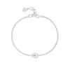 Dower & Hall Women's Silver / White White Topaz Pear Chain Bracelet In Sterling Silver In Metallic