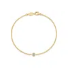 Dower & Hall Single-aquamarine Dewdrop Chain Bracelet In Gold