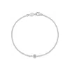 Dower & Hall Single-aquamarine Dewdrop Chain Bracelet In Silver