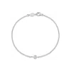 Dower & Hall Single-aquamarine Dewdrop Chain Bracelet In Silver