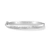 Dower & Hall Women's Slim Hinged Hammered Nomad Bangle In Sterling Silver In Metallic