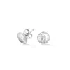 Dower & Hall Women's Small Round Domed Disc Nomad Studs In Sterling Silver In Metallic