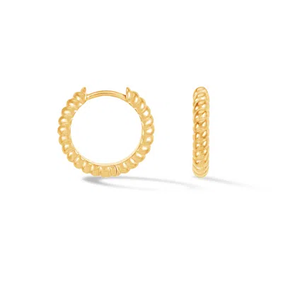 Dower & Hall Women's Small Twist Huggie Hoops In Gold Vermeil