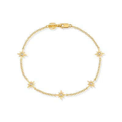 Dower & Hall Women's Solid Gold & Diamond Five Star Bracelet