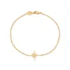 Dower & Hall 14kt Yellow Gold Single North Star Diamond Bracelet In Gold