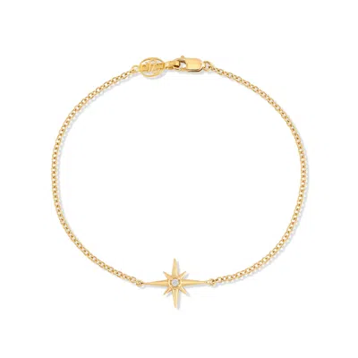 Dower & Hall Women's Solid Gold & Diamond Single North Star Bracelet