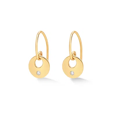 Dower & Hall Women's Solid Gold Diamond Donut Pebble Drop Earrings