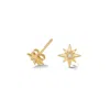 Dower & Hall 14kt Yellow Gold North Star Diamond Earrings In Gold