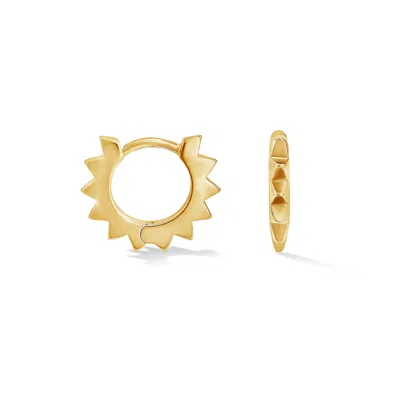 Dower & Hall Women's Star Story Hoops In Gold Vermeil
