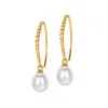 Dower & Hall Women's Timeless White Pearl Dotty Drop Earrings Gold In Gold